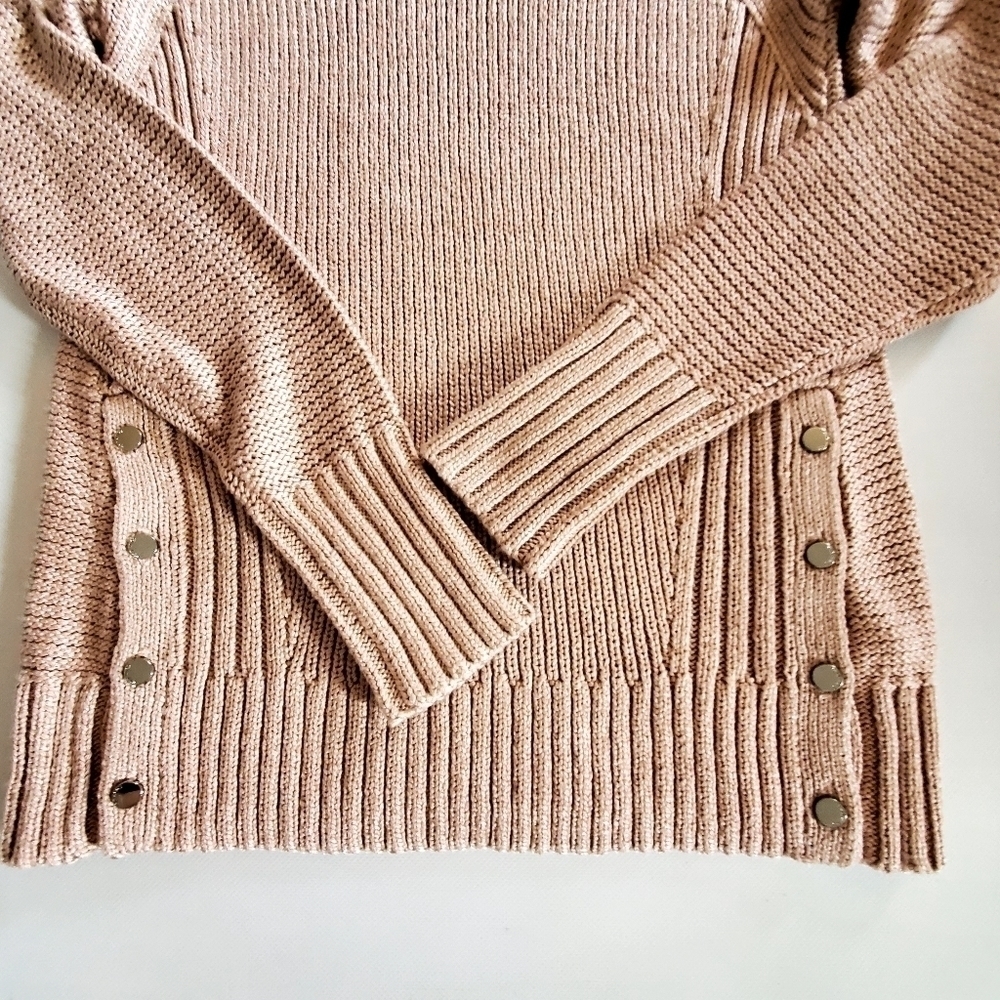 Calvin Klein Knit Long Sleeve Sweater Blush Size M - Picture 6 of 10